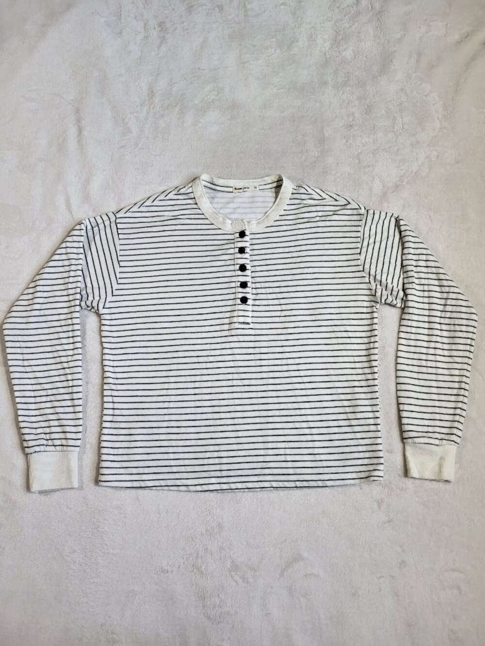 Marine Layer Lightweight Henley Long Sleeve Striped Shirt - Size XS